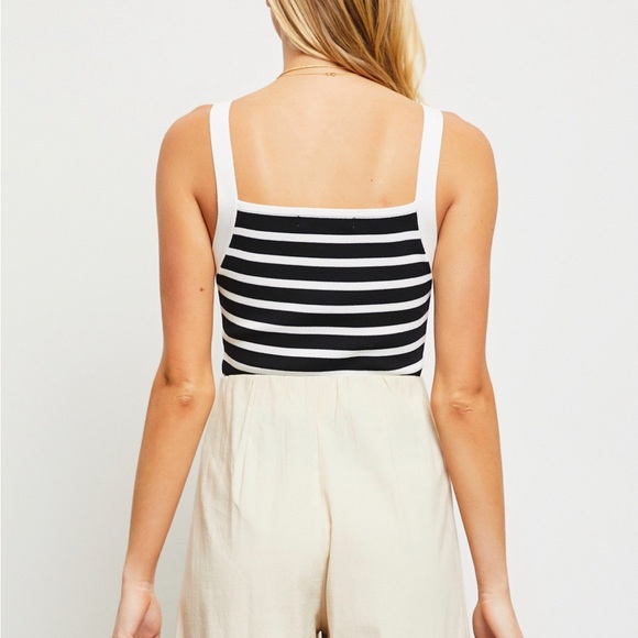 NWOT Knit Cami Stripe Top pre loved - Picture 4 of 5
